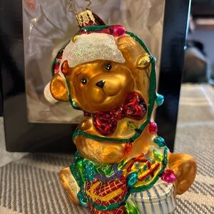 Christopher Radko Vintage Ornament Teddy Tangled
